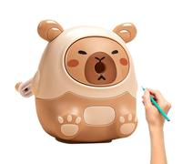 Kidauners de lápices, lindo sastre de lápiz, Cortador de lápiz portátil para la escuela, Manual lindo dibujos animados herramienta spinner en forma de capybara para estudiantes niñas arte dibujos
