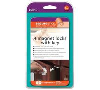 Kidco imán Lock Plus Clave y soporte - blanco - 4 ct