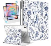Kidcube Funda para Samsung Galaxy Tab S6 Lite de 10.4 Pulgadas 2022/2020 para Mujeres y niñas, Bonita Funda Tipo Libro con Soporte para lápices, diseño Floral, Bonito diseño Femenino, Soporte