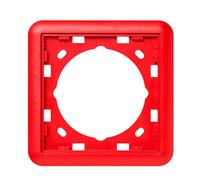 KIDDE N-MC-S-R Marco embellecedor para empotrar los pulsadores ZP886R, DM3x10R y NC-MC-100-R