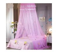 KiddiBubzi 1.5m Cartoon Dome Hanging Bed Canopy Encryption Heightened Ceiling Lace Lace Princess Dome Floor Bed Canopy(1.5m Pink 1PC)