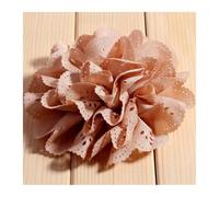 KiddiBubzi 10 unids/Lote 4 "Caliente Tela con Ojales Artificiales Flores Gasa Flor Encaje Parche Apliques Corona de Boda álbum de Recortes(Khaki)