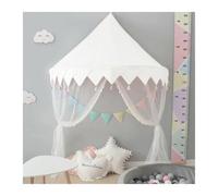 KiddiBubzi Bed Canopy Tent Crib Canopy Bed Curtain Kids Play Tent Teepee Crib Netting Indoor Outdoor Home Decor(White)