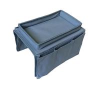 KiddiBubzi Bolsa de 4 Bolsillos for sofá, pasamanos, Bandeja, tapete de Mesa, reposabrazos, Organizador, Soporte Superior for Control Remoto(Grey)