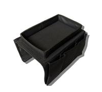 KiddiBubzi Bolsa de 4 Bolsillos for sofá, pasamanos, Bandeja, tapete de Mesa, reposabrazos, Organizador, Soporte Superior for Control Remoto(Black)