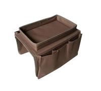 KiddiBubzi Bolsa de 4 Bolsillos for sofá, pasamanos, Bandeja, tapete de Mesa, reposabrazos, Organizador, Soporte Superior for Control Remoto(Coffee)