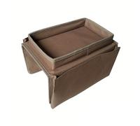 KiddiBubzi Bolsa de Almacenamiento for reposabrazos de sofá, Control Remoto, Acabado, artículos Diversos, Lateral de Silla(Coffee)