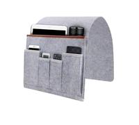 KiddiBubzi Bolsa de Almacenamiento for reposabrazos de sofá, Organizador de mesita de Noche reclinable de Fieltro for teléfono móvil con Control Remoto Colgante(Gray)