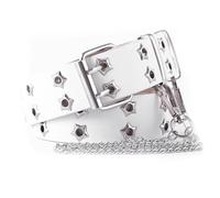 KiddiBubzi Cinturón de mujer de gran tamaño con doble agujero for hombre, estilo punk, hip hop y rock, subcultura perforada for mujeres y hombres.(Color8)