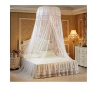 KiddiBubzi Elegant Round Lace Bed Canopy Netting Curtain Women Girl Princess Bed Canopy Dome Bed Canopy Bedding Net(White)
