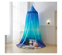 KiddiBubzi Kids Bedside Blackout Bed Canopy Curtain Children's Indoor Ceiling Bed Tent Bed Curtain(Sky Blue)