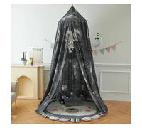 KiddiBubzi Kids Bedside Blackout Bed Canopy Curtain Children's Indoor Ceiling Bed Tent Bed Curtain(Star Black)