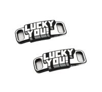 KiddiBubzi Lucky For You-hebilla de cordón for zapatos, pintura esmaltada de Metal, accesorios for cordones, cerradura de encaje, Kits de zapatillas DIY