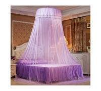 KiddiBubzi Luxurious Princess Style Hung Dome Bed Canopy Polyester Lace Mesh Fabric For Home Bedroom Adults Home Decor(C1)
