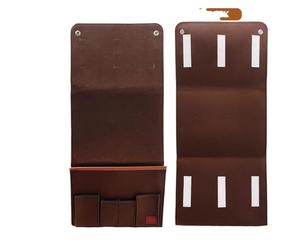 KiddiBubzi Organizador Colgante de Fieltro Resistente for mesita de Noche, sillón, sofá reclinable, Multibolsillos, Control Remoto, Libros, Tableta, teléfono.(Brown)