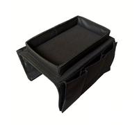 KiddiBubzi Práctica Bolsa de Almacenamiento for reposabrazos de sofá, Ideal for Controles remotos, revistas y más(Black)