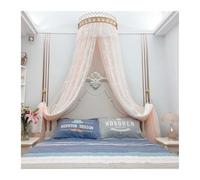 KiddiBubzi Princess Bed Canopy Bed Curtain Girl Children Room Decor Bedside Yarn Net Romantic Princess Tents Bed Canopy Valance(Crown Shrimp Curtain,1.8m (6 Feet) Bed)
