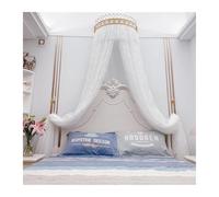 KiddiBubzi Princess Bed Canopy Bed Curtain Girl Children Room Decor Bedside Yarn Net Romantic Princess Tents Bed Canopy Valance(Crown White Curtain,1.2m (4 Feet) Bed)