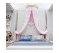 KiddiBubzi Princess Bed Canopy Bed Curtain Girl Children Room Decor Bedside Yarn Net Romantic Princess Tents Bed Canopy Valance(Crown Pink Curtain,1.2m (4 Feet) Bed)