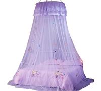 KiddiBubzi Princess Wind Bed Canopy Creative Elegant Round Lace Border Bed Canopy Net Bedroom Bed Hanging Decorations(VT)
