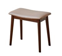 KiddiBubzi Taburete de tocador, Taburete de Piano tapizado, Taburete con cojín, reposapiés de Cuero, Silla de Maquillaje con Patas de Madera Maciza, taburetes de tocador(Brown)