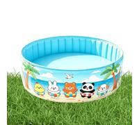 Kiddie Pool - Foldable No Inflation Splash Pad | Cute Cartoon Pet Bath