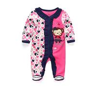 Kiddiezoom bébé fille Barboteuse Coton Tenue Dessin animé infantile Dors bien Ceinture enfants Ange pour 0-12 mois