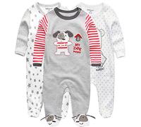 Kiddiezoom Pijama unisex de algodón, 3 unidades, Design13, 9-12 meses
