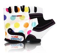 KIDDIMOTO Guantes de Ciclismo sin Dedos para Infantil (niñas y niños) - Bicicleta, MTB, BMX, Carretera, Montaña - Puntos de Pastel - Talla: S (2-5 años)