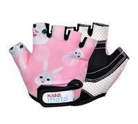 KIDDIMOTO Guantes de Ciclismo sin Dedos para Infantil (niñas y niños) - Bicicleta, MTB, BMX, Carretera, Montaña - Conejo Rosa - Talla: M (5-8 años)