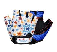 KIDDIMOTO Guantes de Ciclismo sin Dedos para Infantil (niñas y niños) - Bicicleta, MTB, BMX, Carretera, Montaña - Estrellas - Talla: S (2-5 años)