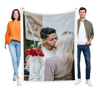 Kiddo Sky Mantas Personalizadas con Texto y Foto Manta Personalizable para Mamá Papá Pareja Familia (Estilo A)