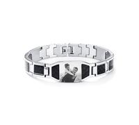 Kiddo Sky Pulseras Personalizadas con Imagen, Regalos Conmemorativos para Papá, Marido, Hombre, Día del Padre con Ajustador de Tamaño (Plata, Foto)