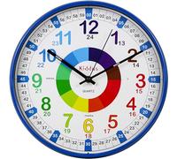 Kiddus Reloj de Pared Pedagógico Infantil para Niña, Niño. Analógico y Silencioso. Aprende la Hora con Nuestro Fácil Sistema Time Teacher. Ejercicios Incluídos. Diseñado en Barcelona