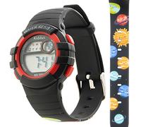 Kiddus Reloj Digital para niñas y niños. A Partir de 3 años. Pequeño. con cronómetro, Calendario, Despertador y luz. Resistente al Agua. Deportivo, Luminoso, de Pulsera, LED.