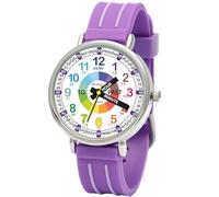 Kiddus Reloj Educativo Infantil para Niño y Niña a Partir de 5 Años, Sumergible 5ATM, Reloj Analógico para Aprender la Hora, Mecanismo Japonés