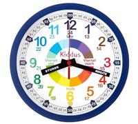 Kiddus Reloj Pedagógico para Niñas y Niños. De Pared, Analógico. Aprende la Hora con Nuestro Fácil Sistema Time Teacher. Mecanismo Silencioso. Diseñado en Barcelona