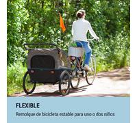 Kiddy King remolque de bicicleta para niños jogger buggy 2 plazas 40 kg