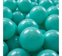 KiddyMoon 100 ∅ 7Cm Bolas Colores De Plástico para Piscina para Niños, Turquesa Claro