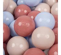 KiddyMoon 100 Bolas/7Cm Bolas Colores De Plástico para Piscina para Niños, Beigepas/Azulpas/Salmón