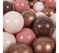 KiddyMoon 100 Bolas/7Cm Bolas Colores De Plástico para Piscina para Niños, Marrón/Cobre/Pastel Beige/Salmón