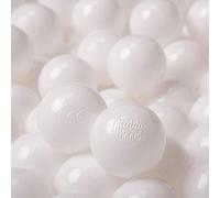 KiddyMoon 1200 Bolas/6Cm Bolas Colores De Plástico para Piscina para Niños, Blanco