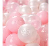 KiddyMoon 1200/6Cm ∅ 6Cm Bolas Colores De Plástico para Piscina para Niños, Rosa Claro/Perla/Transparente