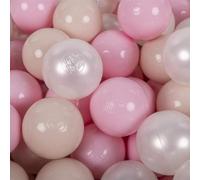 KiddyMoon 200 ∅ 7Cm Bolas Colores De Plástico para Piscina para Niños, Beige Pastel/Rosa Claro/Perla