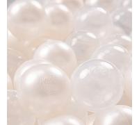 KiddyMoon 200 ∅ 7Cm Bolas Colores De Plástico para Piscina para Niños, Perla/Transparente