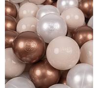 KiddyMoon 700 ∅ 7Cm Bolas Colores De Plástico para Piscina para Niños, Beige Pastel/Cobre/Perla