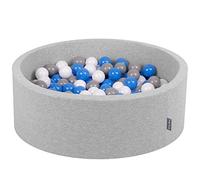 KiddyMoon 90X30cm/300 Bolas ∅ 7Cm Piscina De Bolas para Ninos Hecha En La UE, Gris Clr