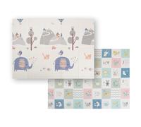 KiddyMoon Alfombra Bebe De Espuma Reversible Acolchada Tapete Para Niños Estera Para Gatear Plegable Colchoneta Infantil Jugar Con Gráficos Educativos Interior Y Exterior 150X200x1cm, Gris