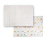 KiddyMoon Alfombra Bebe De Espuma Reversible Acolchada Tapete Para Niños Estera Para Gatear Plegable Colchoneta Infantil Jugar Con Gráficos Educativos Interior Y Exterior 150X200x1cm, Beige-Rayas