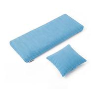 KiddyMoon Colchón Con Almohada Para Tabla De Equilibrio Textura Acanalada Funda Extraíble Y Lavable, Azul,Colchón/Almohada